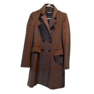 Mojo.S.phine New York brown cashmere 100% wool  coat.